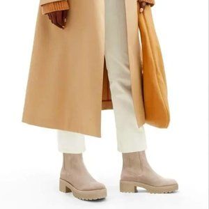 ZBY Womens Lug Sole Platform Ankle Boots Chelsea Sz 9